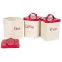 Hot Sale X022SS Set of 3 Metal Food Storage Tin Canister/Jar/kitchen Containers/Home Gift with lid