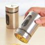 Stainless Steel Spice Shaker Jar Sugar Salt Pepper Herbs Toothpick Storage Bottle Bbq Spice Storage Bottle Kitchen Tool,A