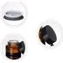 Bouteilles en verre ambrées inclinées de 15g/20g/30g, pots rechargeables avec couvercle noir pour crème, baume, DIY beauté, huiles essentielles (Pack de 3) (15g) Bouteilles en verre ambrées inclinées de 15g/20g/30g, pots rechargeables avec couvercle noir pour crème, baume, DIY beauté, huiles essentielles (Pack de 3) (15g)