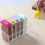 Ensemble de 6 pièces pour l'organisation des épices et condiments, Bols à épices en verre, Rack d'épices, Contenants pour condiments asiatiques, Verre Bleu. Ensemble de 6 pièces pour l'organisation des épices et condiments, Bols à épices en verre, Rack d'épices, Contenants pour condiments asiatiques, Verre Bleu.