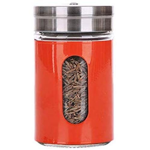 Portable Spice Storage Canister, Kitchen Seasoning Container Jar Set With Rotating Hole Glass Spice Jar Set Household Condiment Jar-e
