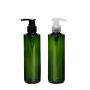 2PCS 250ml Green Empty Refillable Pump Bottles Jars With Pump Tops For Makeup Cosmetic Bath Shower Toiletries Liquid Containers Leak Proof Portable Travel Home Use