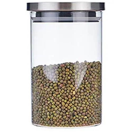 Food Glass Storage Tank Sealed Can with Lid Food Storage Canister for Serving Tea, Coffee, Spice, Candy, Cookie