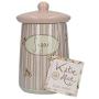 CreativeTops Katie Alice - Large Ceramic Cottage Flower Sugar Storage Jar, White