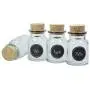 Bouteilles à épices rondes 150ml – Ensemble de 24 avec étiquettes – Rangement à épices 6.1 x 6.1 x 11 cm