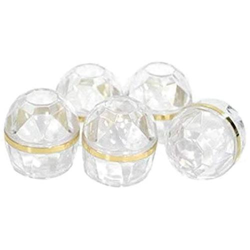 Korea Crystal Shape Accessories Jewelry Chocolate Candy Sweets Ring Earrings Hand Cream Lotion Cosmetics Lip Balm Empty Plastic Case Container Jar Box 50PCS