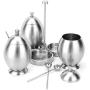 DUDDP Storage Spice lar set Spice Jar Seasoning Box Containers Pepper Salt Sugar Storage Can Rack Stainless Steel Condiment Pot Kitchen Organizer spice jars containers