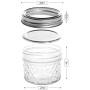 SXUDA Mason Jar BPA-Free 4oz Mini Canning Jars with Regular Lids and Bands Jelly Jars for Jam, Honey, Wedding Favors, Shower Favors, Baby Foods, DIY Magnetic Spice Jars, 40 PACK