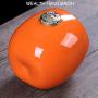 Keramikbehälter für Wohnzimmer und Küche, Porzellan Dekoration Behälter für Tee, Zucker, dekorative Accessoires (Farbe: Orange, Größe: 9,29 x 9,21 x 1,5 cm)