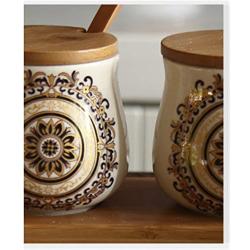 Mini Spice Jars American-style ceramic seasoning jar creative European storage tank