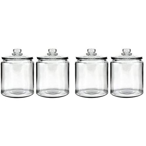 Anchor Hocking Heritage Hill Glass 0.5 Gallon Storage Jar, Set of 2 (Pack of 4)