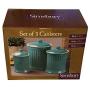 OmniWare Simsbury Black Stoneware Canister, Set of 3