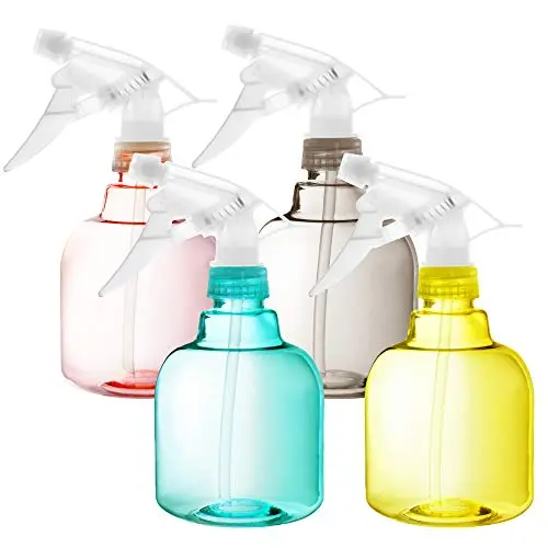 Youngever 4 Pack Empty Color Plastic Round Spray Bottles 16 Ounce Youngever 4 Pack Empty Color Plastic Round Spray Bottles 16 Ounce