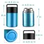 Food Thermos,Flantor Food Jar 33oz Vacuum Insulated Stainless Lunch Thermos with Luch Bag,BPA Free Lunch Box with Handle Lid,Leak Proof Double Wall Vacuum Insulated Soup Container (Blue))