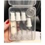 10ML3pcs + 5ML1pcs Transparent Small Ounce Plastic Empty Airless Vacuum Pump Press Bottle Jar Pot Vial Container For Cosmetic Makeup Serums Cream Lotion Travel Toiletries Liquid Toner