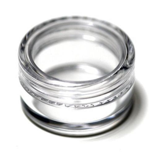 10ml Empty Plastic Cosmetic Jars x 10 CLEAR with CLEAR Lids for Creams/Sample Makeup Creams Eye Shadow Powder Storage Container Bottle