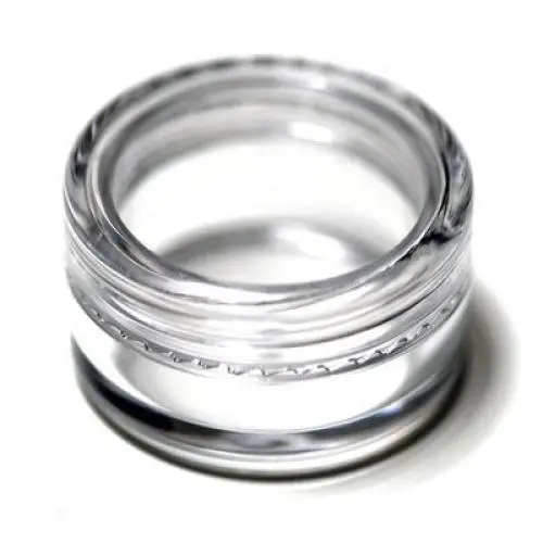 10ml Leere Kunststoff Kosmetikbehälter x 10 TRANSPARENT mit TRANSPARENT Deckeln für Cremes/Proben, Lidschatten, Puder Aufbewahrungsbehälter Flasche