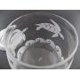IncisoArt Hand Etched Vibe Storage Jar Sandblasted (Sand Carved) Glass Handmade USA Custom (Sea Turtles Waves, 27 Ounce (798ml))
