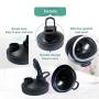 KCPer Mason Jar Lids,Canning Lids Flip Cap Lids with Leak-Proof Seal Storage Caps for Wide Mouth Mason Jars Ball Jars Canning Jars to Pouring Lemonade Coffee Tea Jam Oatmeal