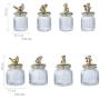 Gold-Plated Glass Sealed Storage Tank Makeup Cotton Swab Storage Kitchen Food Sealed Storage Jar,Squirrel S