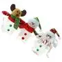 TOYANDONA 3pcs Christmas Candy Jar with Santa Snowman Reindeer Doll Star Shape Christmas Cookie Storage Container Clear Plastic Candy Jar for Xmas Holiday Party Gift