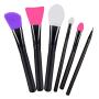 6pcs Silicone Facial Mask Brushes for Mud, Clay, Charcoal Mixed Mask, Ultra Soft Mask Moisturizers Applicator Makeup Tools and Body Butter Applicator Tools