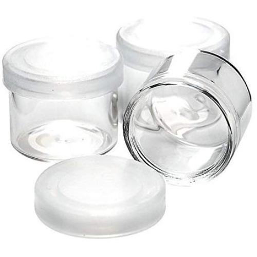 Premium Vials, 24 pcs, Glass Concentrate Jars with silicon Lids - Air Tight Medical Marijuana Cannabis Concentration Deb Jar