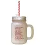 Die rote Schönheit wird dich mit dem starken, nächtlichen, einsamen Frosted Glass Mason Jar mit Stroh verzaubern.