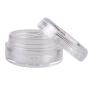 CCHW 105 pcs Clear Empty 3 Gram/ 3ML Plastic Pot Jars Sample Case Cosmetic Containers with Lids