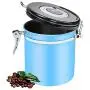 Airtight Coffee Canister Container, Stainless Steel Coffee Storage Container Coffee Ground Vault Jar with One Way Co2 Valve for Kitchen, 1.2L Airtight Coffee Canister Container, Stainless Steel Coffee Storage Container Coffee Ground Vault Jar with One Way Co2 Valve for Kitchen, 1.2L