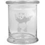 12 oz Clear Glass storage Herb Stash Jar and Lid with Panda With Pistols Logo 12 oz Clear Glass storage Herb Stash Jar and Lid with Panda With Pistols Logo