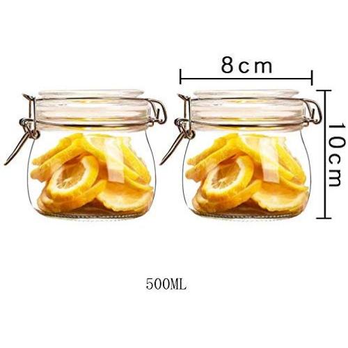 Yl Ly Glass Bottle Glass Sealed Canister Storage Jar Honey Milk Powder Storage Bottle Candy Jar 500Ml 1100Ml 1800Ml 3200Ml500Ml2