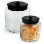 Anchor Hocking Montana Glass Jar with Fresh Sealed Lid, Black Metal, 1.5 Gallon