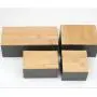 Bambusdeckel Aufbewahrungsboxen Holzbehälter Organizer Tee Aufbewahrungsbox Caddy Gläser Kaffee Dosen - A
