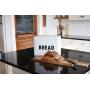 Metal Bread Box - Countertop Space-Saving, Extra Large, High Capacity Bread Storage Bin for your Kitchen - Holds 2+ Loaves - White with Bold BREAD Lettering