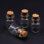 100 Unis 0.5Ml 11X18Mm Hot Fashion Small Glass Jars Cute Mini Wishing Cork Stopper Glass Bottles Vials Jars Containers Size Free