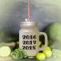 Soft Pink 2016 2017 2018 Frosted Glass Mason Jar With Straw Soft Pink 2016 2017 2018 Frosted Glass Mason Jar With Straw