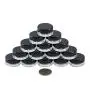 Bouteilles vides Houseables 3g, 3 ml, 50 pièces, BPA Free, Contenants en plastique, Pots ronds noirs avec couvercle à vis, Petite bouteille 3g, pour maquillage, fard à paupières, vernis à ongles, poudre, peinture, bijoux.