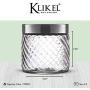 Klikel Glass Canister - Set of 2 Kitchen Containers With Lids - Tight Seal For Flour Sugar Pasta Cereal - Capacity 24oz / 700ml 4 1/4 Inch Diam X 4 1/2 Inch High