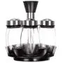 Rotating Spice Rack, with 6 Glass Spice Jars, Seasoning Organizer Storage Containers, Thicken Bottom, Revolving Spice Rack Set for Home, Restaurant, Hotel, Kitchen Rotating Spice Rack, with 6 Glass Spice Jars, Seasoning Organizer Storage Containers, Thicken Bottom, Revolving Spice Rack Set for Home, Restaurant, Hotel, Kitchen