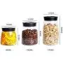 Transparent Glass Storage Tank With Lid, Canned Cereal Pasta Sugar Coffee Nuts, Spices, Container Jars For Preserving Food,Transparent-D