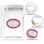 Clear Empty Plastic Storage containers with Lids - Square Plastic Containers - Plastic Jars with Lids ? BPA Free Plastic Jar - Food Grade Air Tight with Easy Grip Handles (3 Pack 64 Oz)