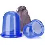 Silikonsaugglas-Set zur Cupping-Therapie – Cellulite Massage, Cellulite Entferner, Körper-Vakuum-Massage, Chinesische Akupunktur, Anti-Aging, Faltenreduktion (2 Cups, Blau)