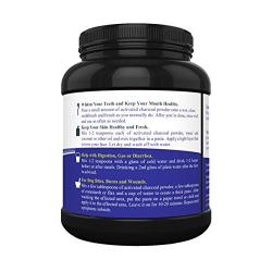 Activated Charcoal Powder only from USA Hardwood Trees. All Natural. Whitens Teeth, Rejuvenates Skin and Hair, Detoxifies, Helps with Digestion, Treats Poisoning. Free Scoop Included. 12 oz.