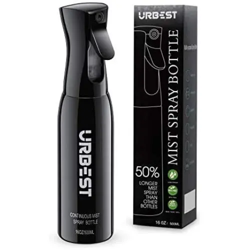 Hair Spray Bottle 16 OZ-Continuous Water Mister Spray Bottle Empty-Fine Mist Salon Spray Bottles-360 Bottle Sprayer for Travel,Barber Hair Styling,Plants, Cleaning, Misting & Skin Care-Black Hair Spray Bottle 16 OZ-Continuous Water Mister Spray Bottle Empty-Fine Mist Salon Spray Bottles-360 Bottle Sprayer for Travel,Barber Hair Styling,Plants, Cleaning, Misting & Skin Care-Black