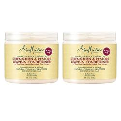 Shea Moisture Strengthen & Restore Leave-In Conditioner, 16 Ounce (Pack of 2)