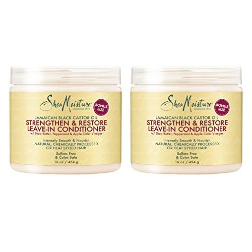 Shea Moisture Strengthen & Restore Leave-In Conditioner, 16 Ounce (Pack of 2)