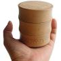 3 Abschnitte Bambus Holz Behälter Lebensmittelbehälter Versiegelte Dose mit Deckel 7x 8 cm (D7-H8)