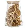 WÄNDELGLAS-BEHÄLTER, QUADRATISCHE Teebehälter, Snack- und Küchentoffeespeicherbehälter, Universell, Dichtung, Wärmebeständiger Holzlöffel.