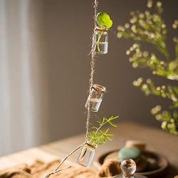 Mini Glass Storage Bottle Scandinavian Nordic Glass Bottle String Creativity Storage Jar Organizer Flower Container Decor Home,3 Strings 27 Bottles